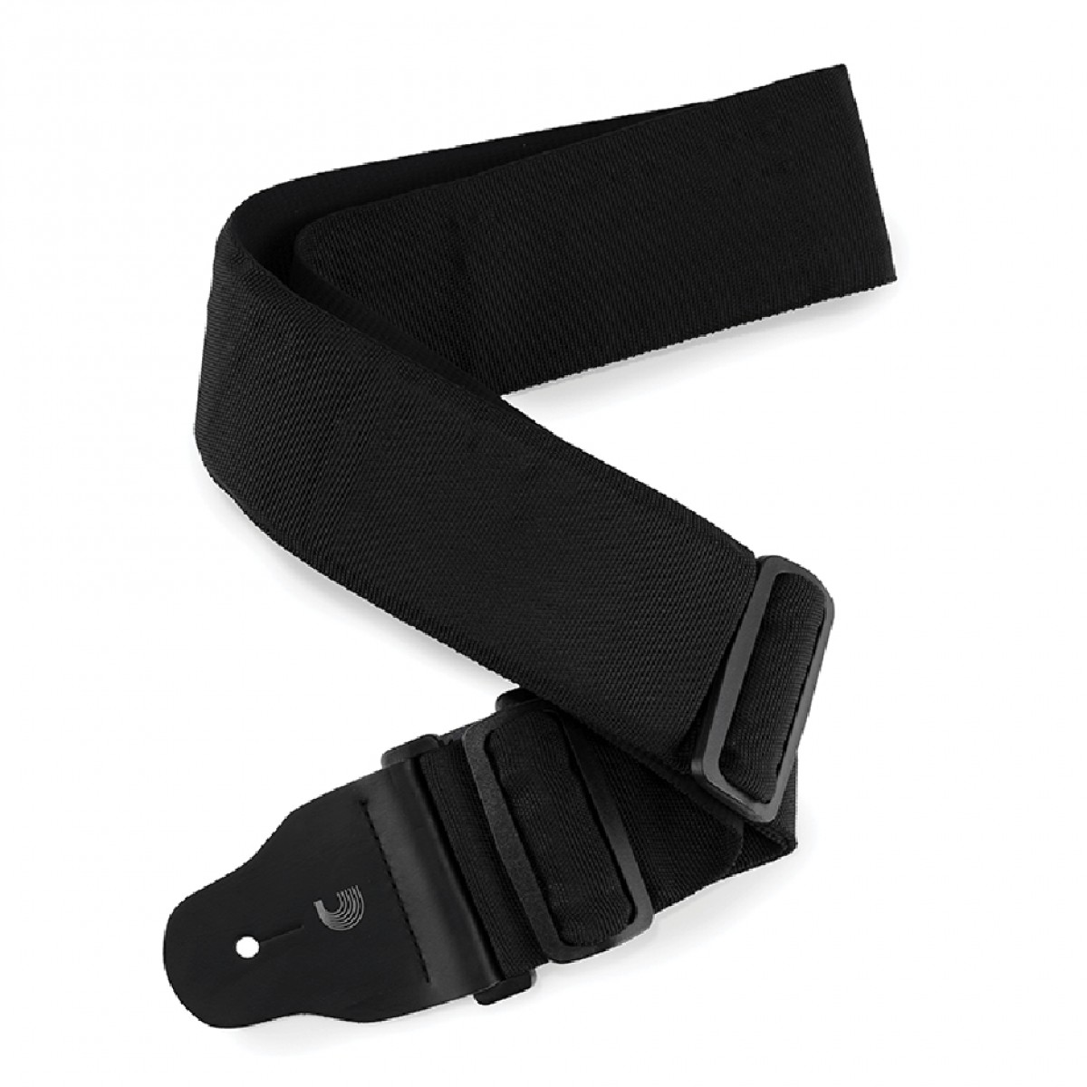DAddario 74T000 3 Inch Wide Bass Guitar Strap w/ Internal Pad Black