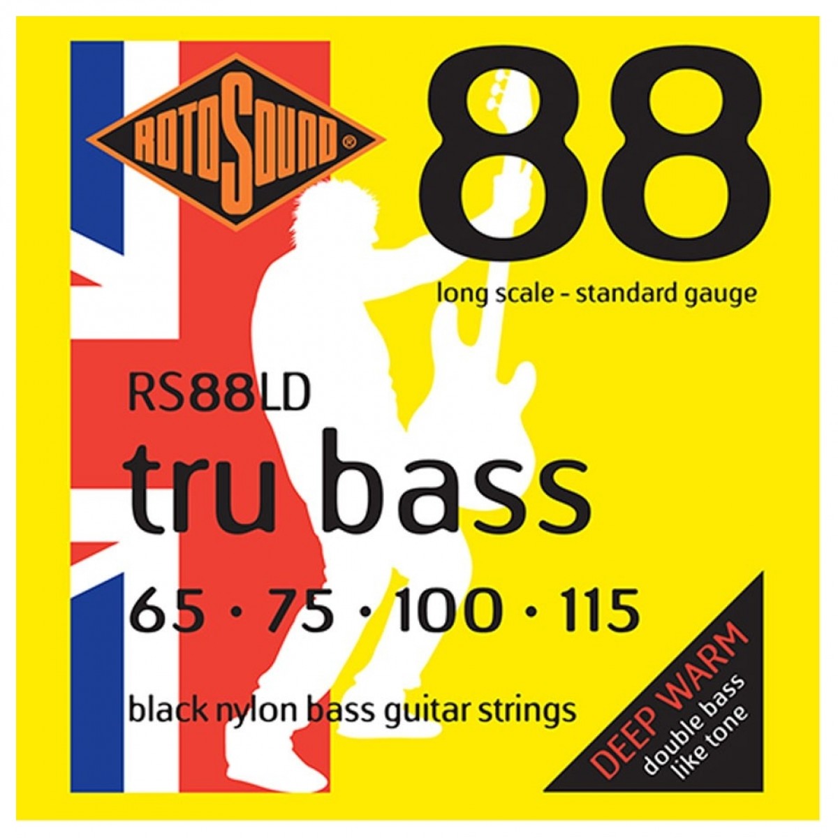 Rotosound Tru Bass 88 Black Coated Retro Bass Guitar Strings 65-115