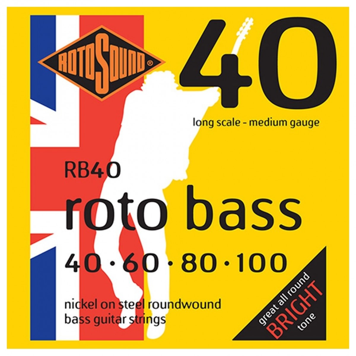 Rotosound RB40 Nickel Bass Guitar Strings 40-100