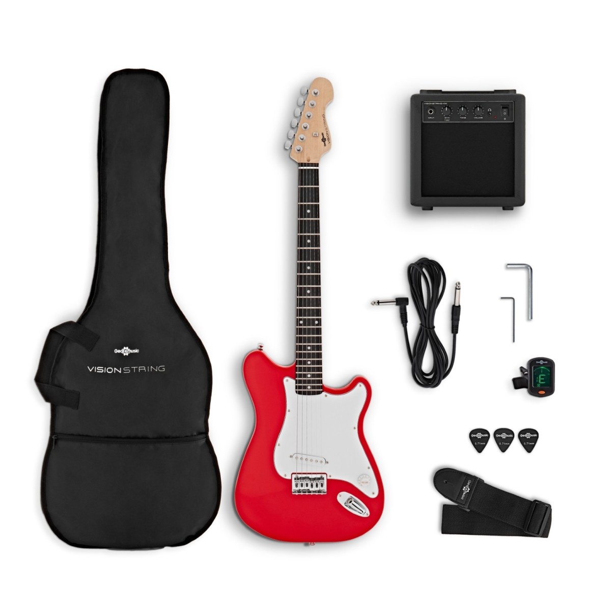 VISIONSTRING Electric Guitar Pack Red
