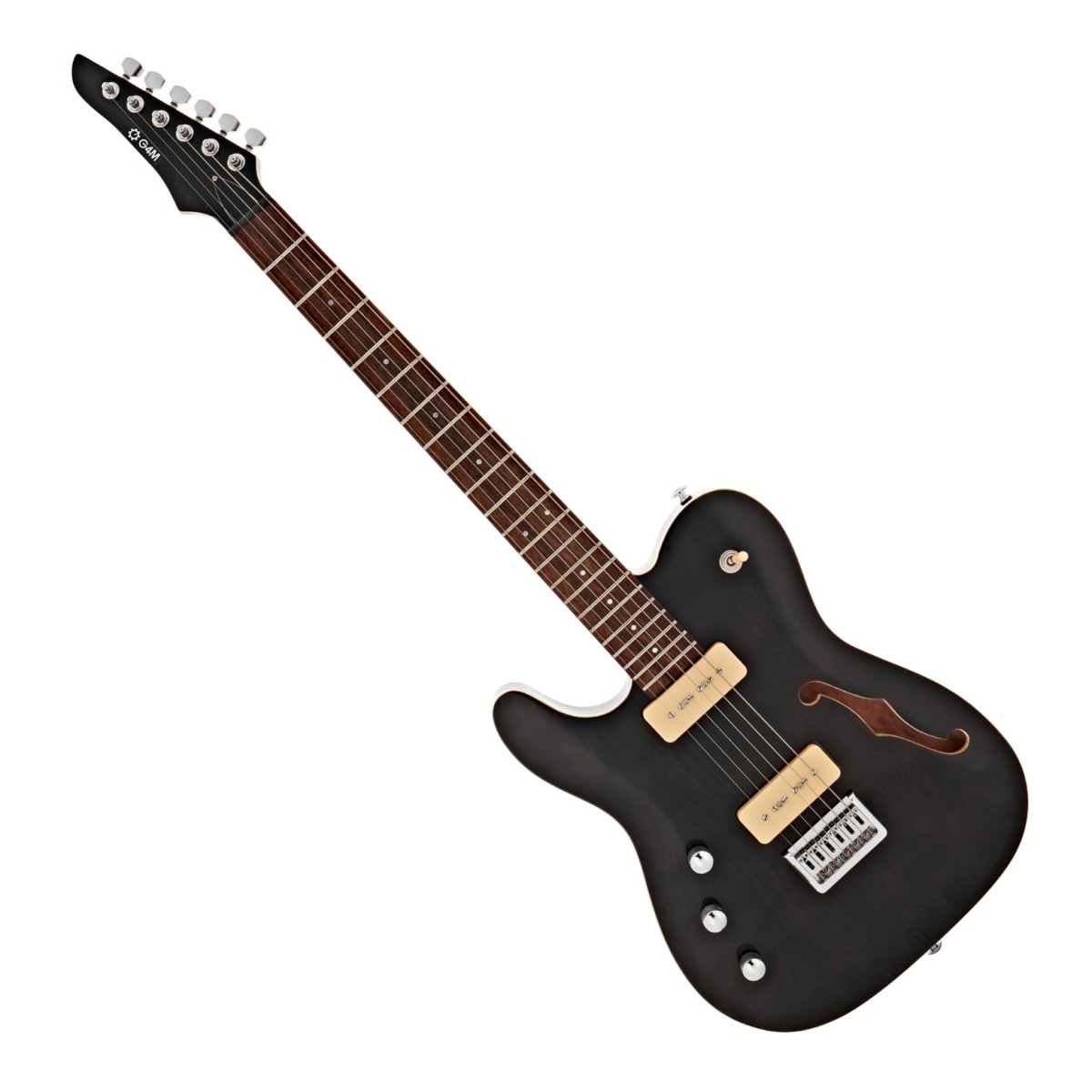 G4M 734 Left Handed SH Electric Guitar Transparent Black