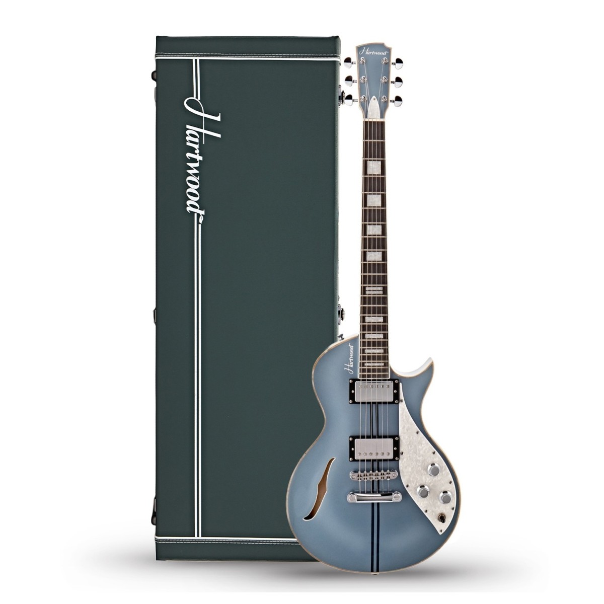 Hartwood Speedway Electric Guitar & Hard Case Blue Suede