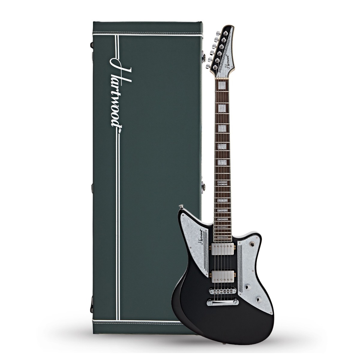 Hartwood Charger Electric Guitar & Hard Case Jet Black
