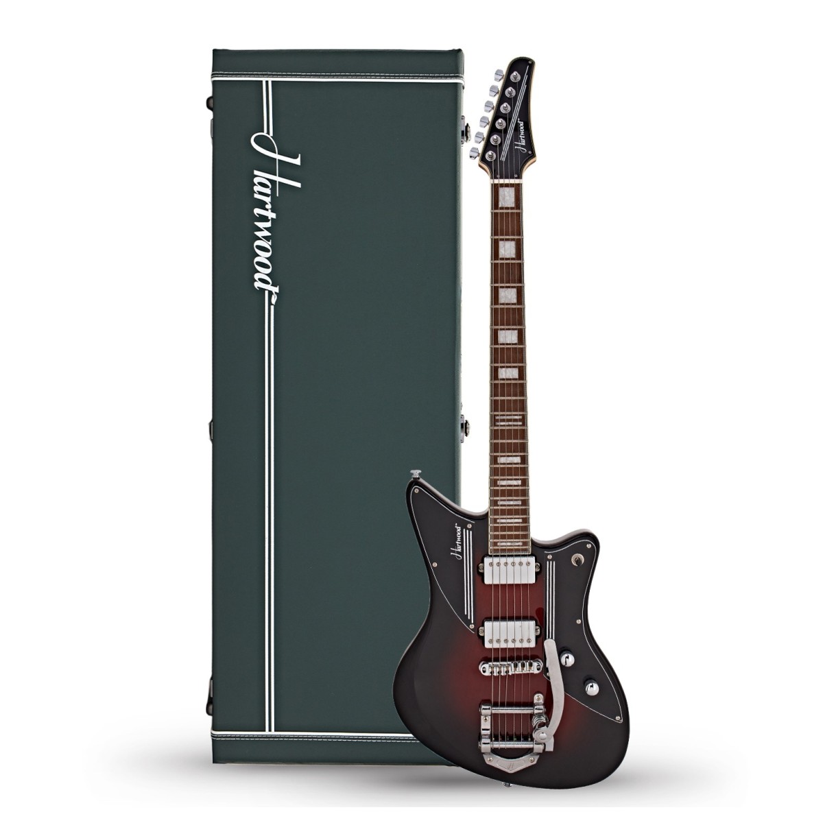 Hartwood Charger Electric Guitar & Hard Case Cigar Burst