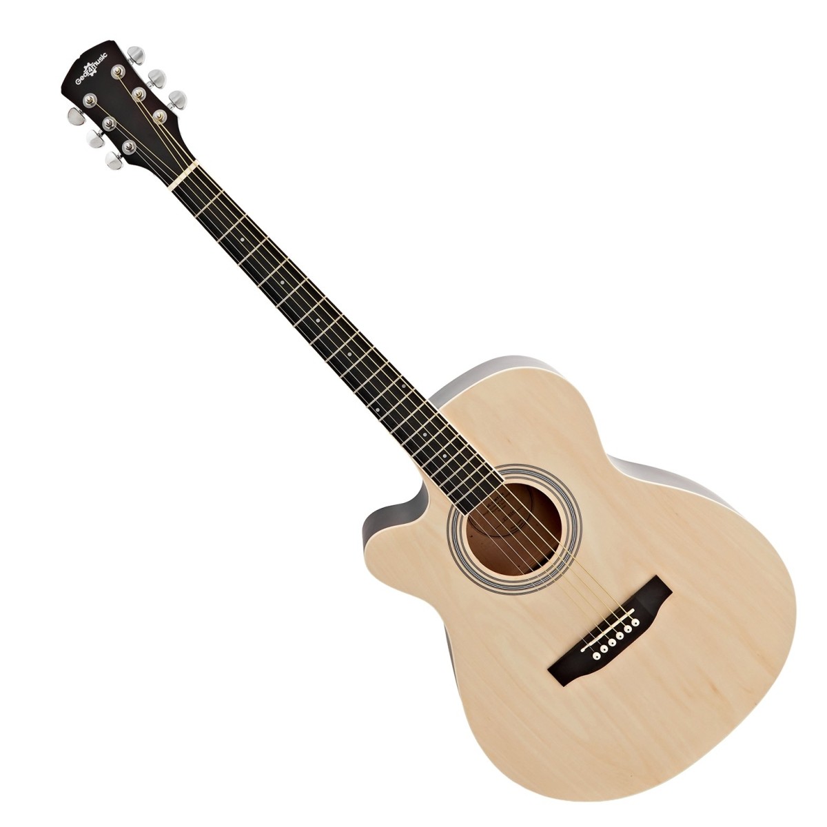 Single Cutaway Left Handed Acoustic Guitar Natural