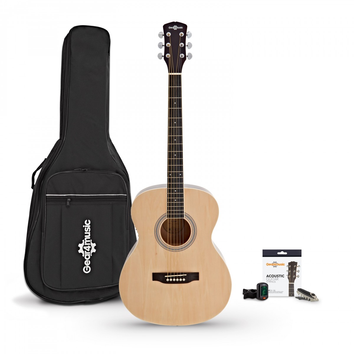 Student Electro Acoustic Guitar & Accessory Pack Natural