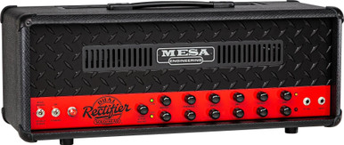 Mesa Boogie 90s Dual Rectifier Limited Edition 100W Valve Guitar Amp Head in Black Snake Vinyl with Rosso Scuderia Chassis