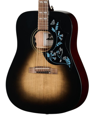 Epiphone Eric Church Hummingbird Dark Electro Acoustic Guitar in Cobra Burst