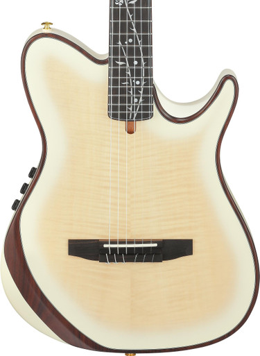 Ibanez TOD100FMN Tim Henson Tree of Death Thinline Acoustic Guitar in Toasted Marshmallow Matte