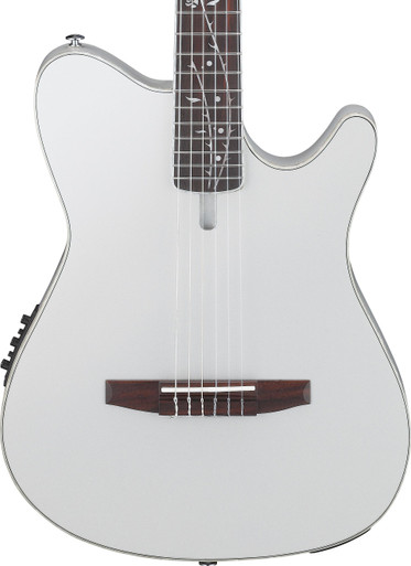 Ibanez TOD10N Tim Henson Tree of Death Thinline Acoustic Guitar in Silver Metallic Flat