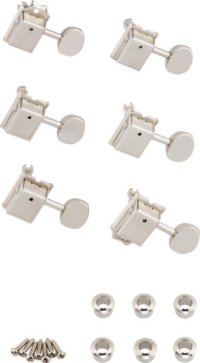 Fender Vintage-Style Stratocaster & Telecaster Tuners, Nickel (6) - Image 6