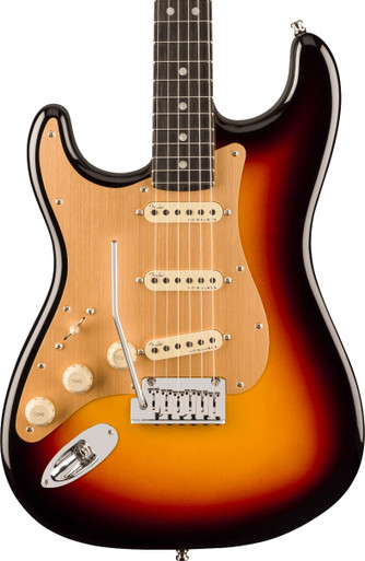 Fender American Ultra II Stratocaster Left Handed Ebony Fingerboard in Ultraburst - Image 1
