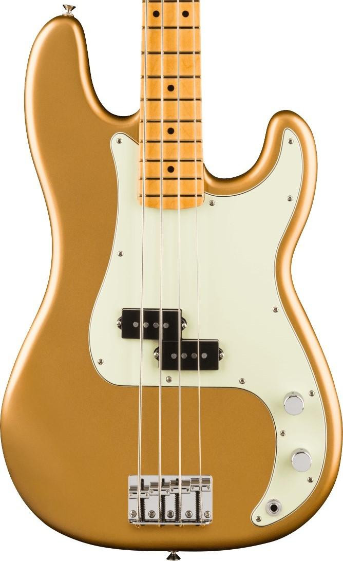 Fender 75th Anniversary Player II Precision Bass Guitar in Aztec Gold