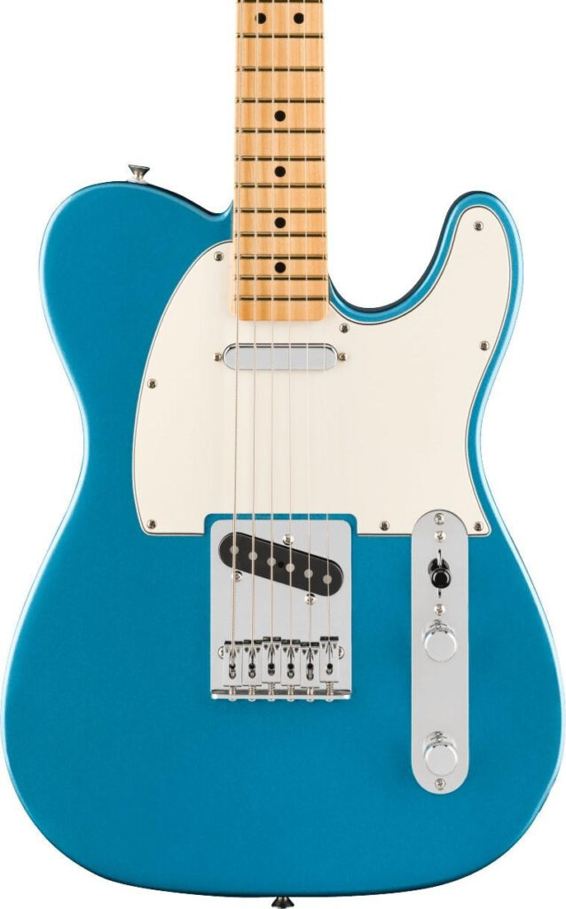 Fender 75th Anniversary Player II Baritone Telecaster Electric Guitar in Lake Placid Blue