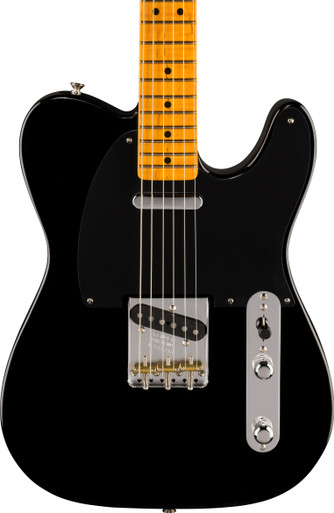 Fender American Vintage II 1951 Telecaster in Black, Flame Maple Neck - Image 1