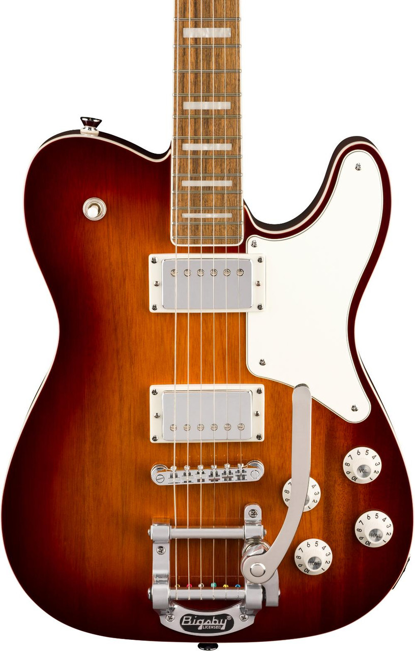 Squier Paranormal Troublemaker Telecaster Deluxe in Honey Sunburst - Image 2