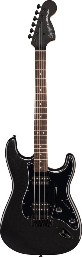 Squier FSR Affinity Stratocaster HH in Metallic Black w Matching Headstock