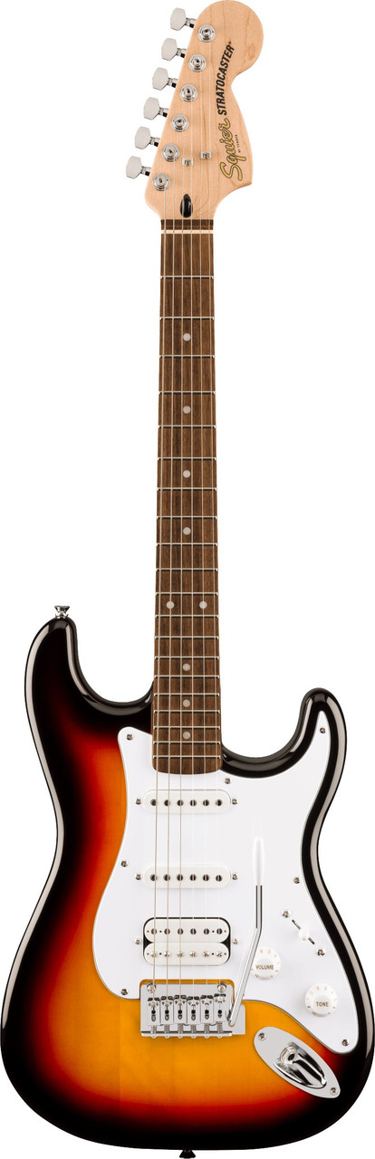 Squier Affinity Series Stratocaster Junior HSS Laurel Fingerboard in 3-Color Sunburst - Image 5