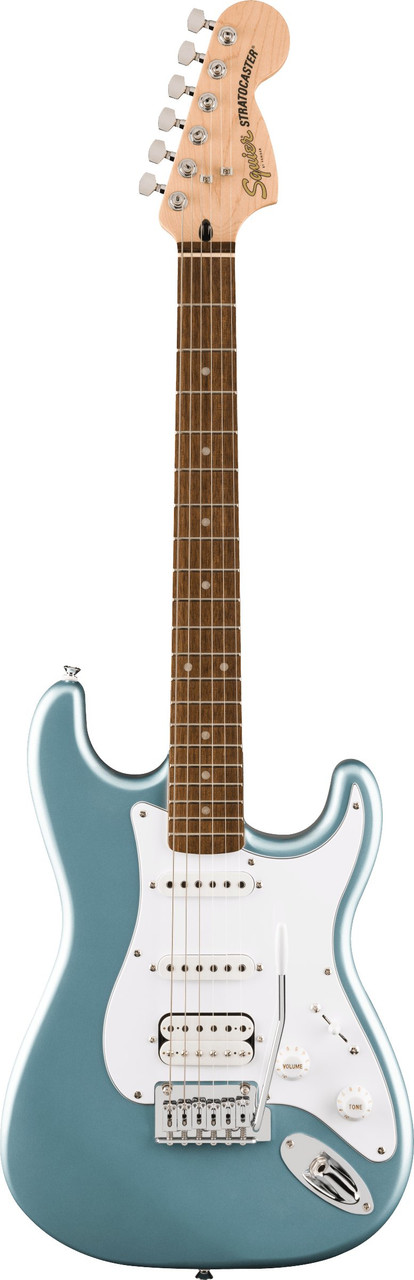 Squier Affinity Series Stratocaster Junior HSS Laurel Fingerboard in Ice Blue Metallic - Image 5