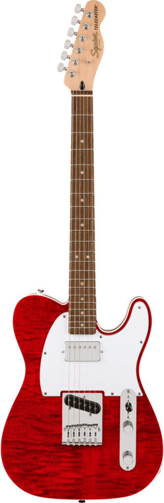 Squier Affinity Series Telecaster FMT SH in Crimson Red Transparent