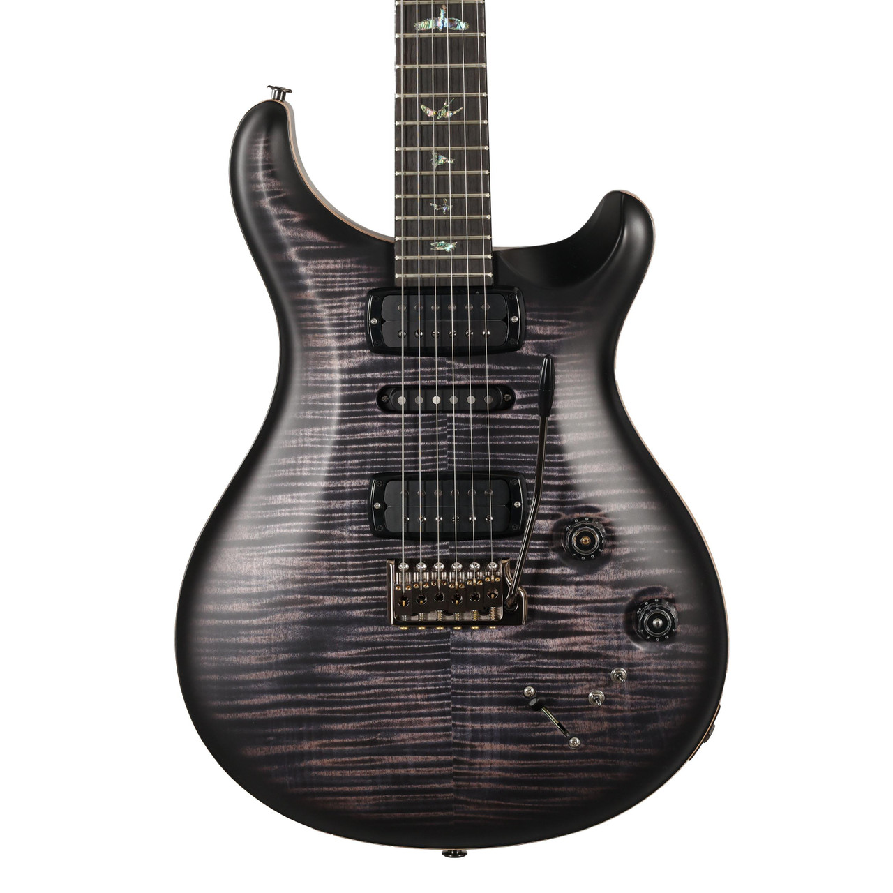 PRS Wood Library Modern Eagle V 10 Top Electric Guitar in Satin Flame Purple Mist