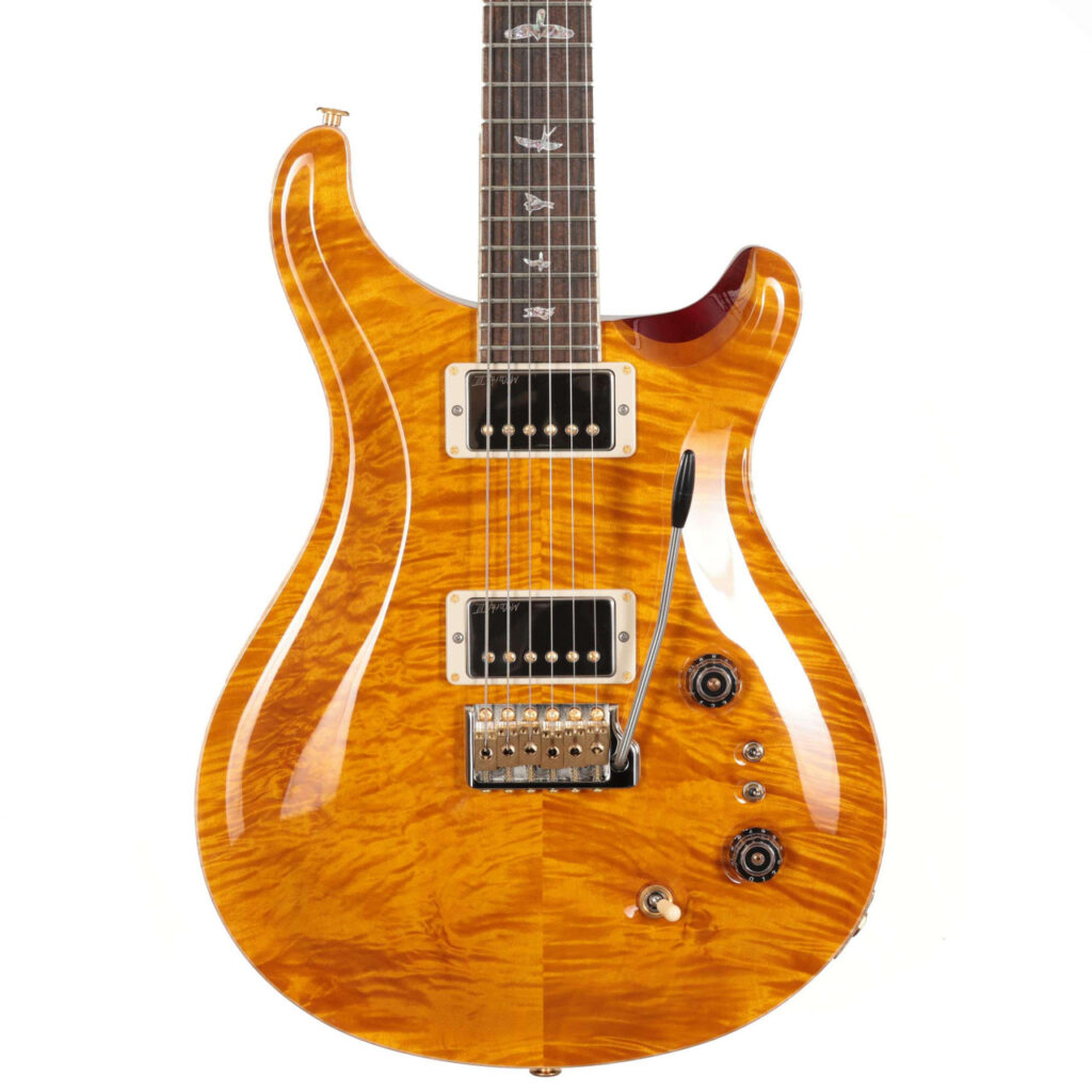 PRS Wood Library McCarty Electric Guitar in Vintage Yellow with Matching Flame Maple Neck