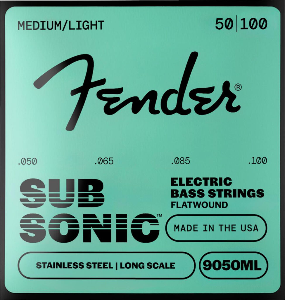 Fender Sub Sonic Flatwound 50-100 Stainless Steel Bass Guitar Strings