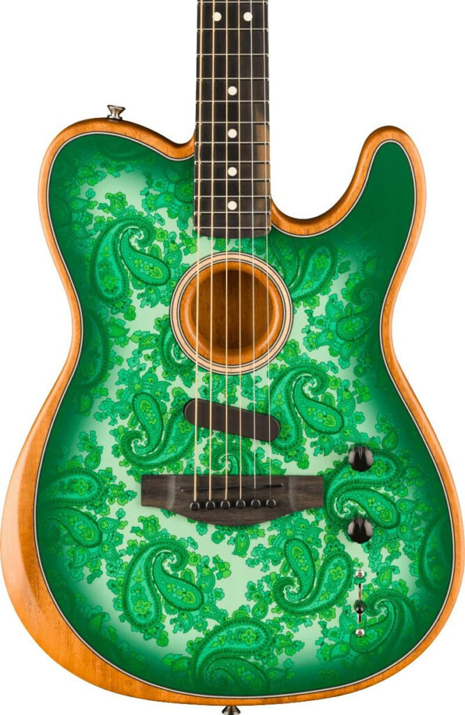 Fender Limited Edition American Acoustasonic Telecaster in Green Paisley