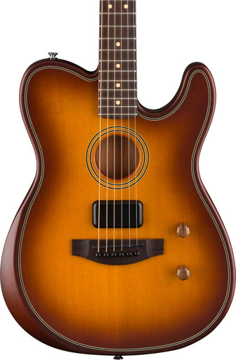 Fender Acoustasonic Standard Telecaster in Honey Burst - Image 1