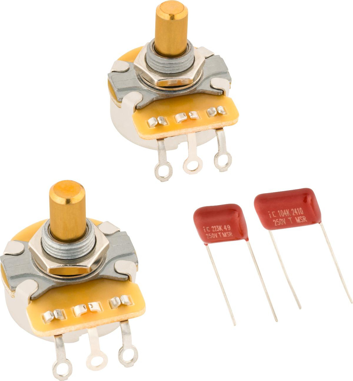 Fender Telecaster Solid Shaft Potentiometer and Capacitor Kit - Image 4