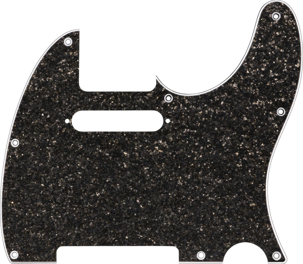 Fender Hybrid Glass/Glitter Telecaster SS Pickguard in Dark Grey Sparkle