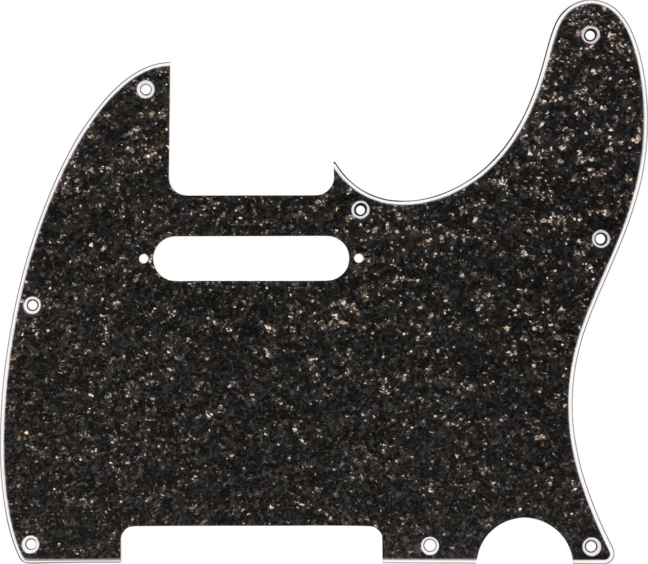 Fender Hybrid Glass/Glitter Telecaster SS Pickguard in Dark Grey Sparkle - Image 4