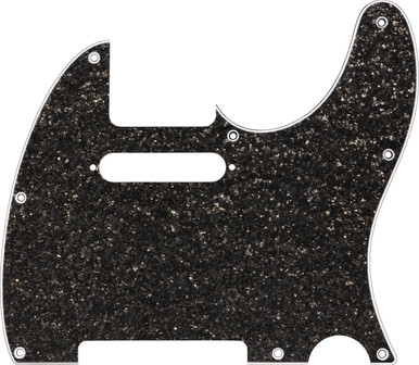 Fender Hybrid Glass/Glitter Telecaster SS Pickguard in Dark Grey Sparkle