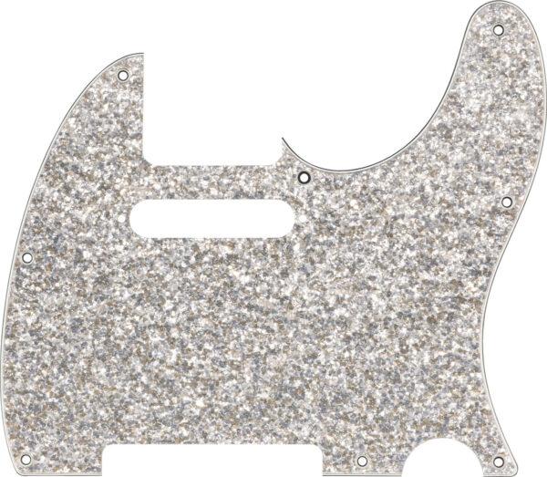 Fender Hybrid Glass/Glitter Telecaster SS Pickguard in Silver Sparkle - Image 4