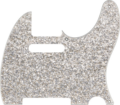 Fender Hybrid Glass/Glitter Telecaster SS Pickguard in Silver Sparkle