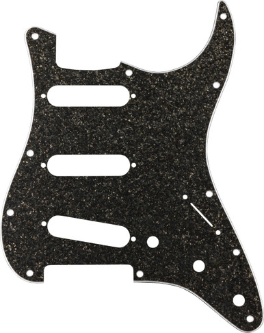 Fender Hybrid Glass/Glitter Stratocaster SSS Pickguard in Dark Grey Sparkle