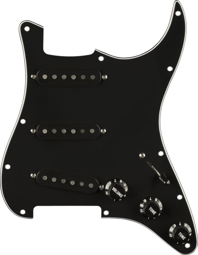 Fender Pre-Wired Strat Pickguard Pure Vintage 59 with RWRP Middle Black 11 Hole PG