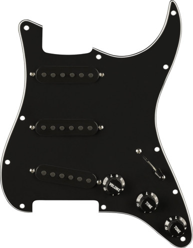 Fender Pre-Wired Strat Pickguard Pure Vintage 65 with RWRP Middle Black 11 Hole PG
