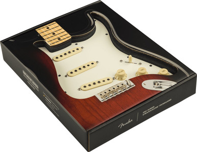 Fender Pre-Wired Strat Pickguard Pure Vintage 65 with RWRP Middle Parchment 11 Hole PG - Image 6