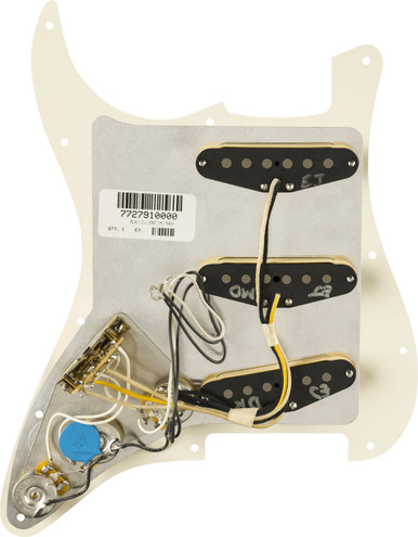 Fender Pre-Wired Strat Pickguard Eric Johnson Signature Parchment 11 Hole PG - Image 2