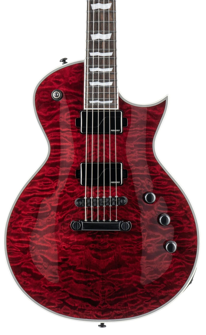 B Stock : ESP LTD EC-1000 QM Electric Guitar in See Thru Black Cherry Fluence - 001 - Image 2