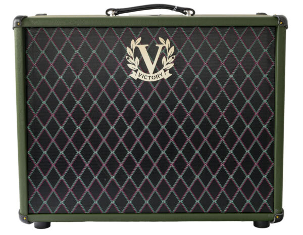 Victory MK 112 Open-Back Speaker Cabinet in Nori Green with Celestion Alnico Gold Speaker - Image 2