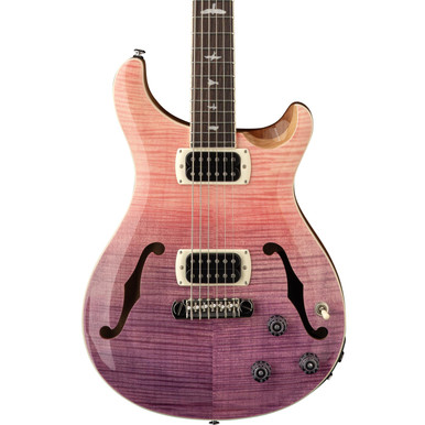 PRS SE Ed Sheeran Hollowbody I Piezo Baritone Electric Guitar in Pink Ombre