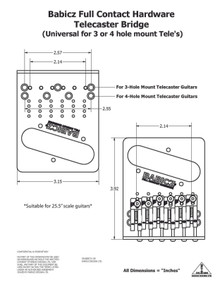 Babicz FCH Tele Single Coil Bridge in Nickel - Image 3