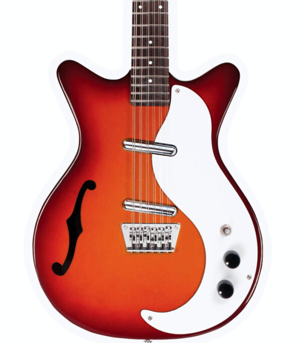 Danelectro 12-String Electric Guitar with F-Hole in Cherry Sunburst