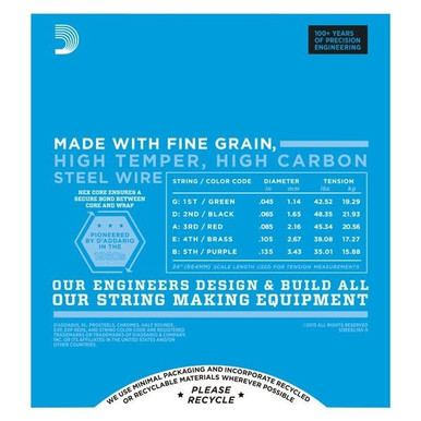 D'Addario EXL165-5 5-String Nickel Wound 45-135 Bass Strings - Image 6