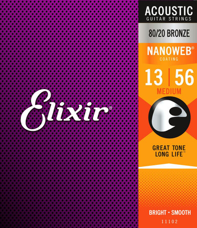 Elixir Bronze Nanoweb - Medium / 13-56 Acoustic Strings