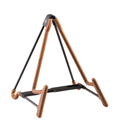 K&M 17581 Adjustable Height Electric Guitar Stand in Cork