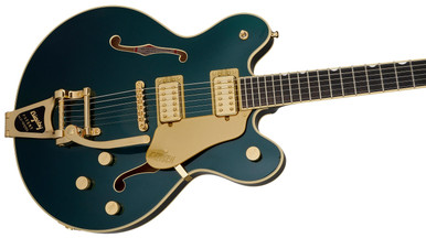 Gretsch Broadkaster LX Center Block Bigsby Guitar In Cadillac Green, Ebony Board - Image 6