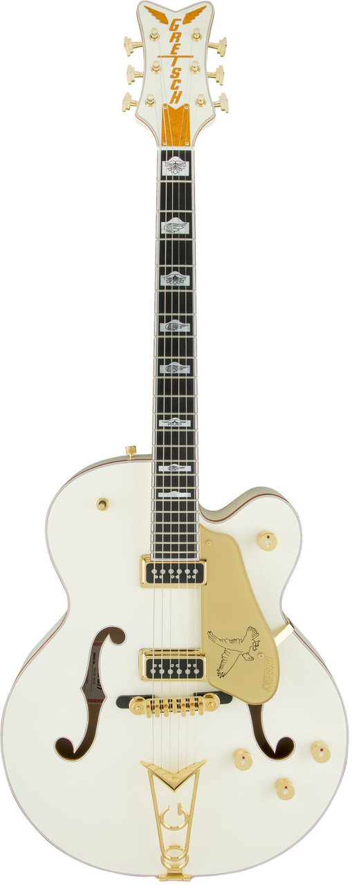 G6136-55 Vintage Select Edition '55 Falcon Hollow Body with Cadillac Tailpiece in Vintage White - Image 5